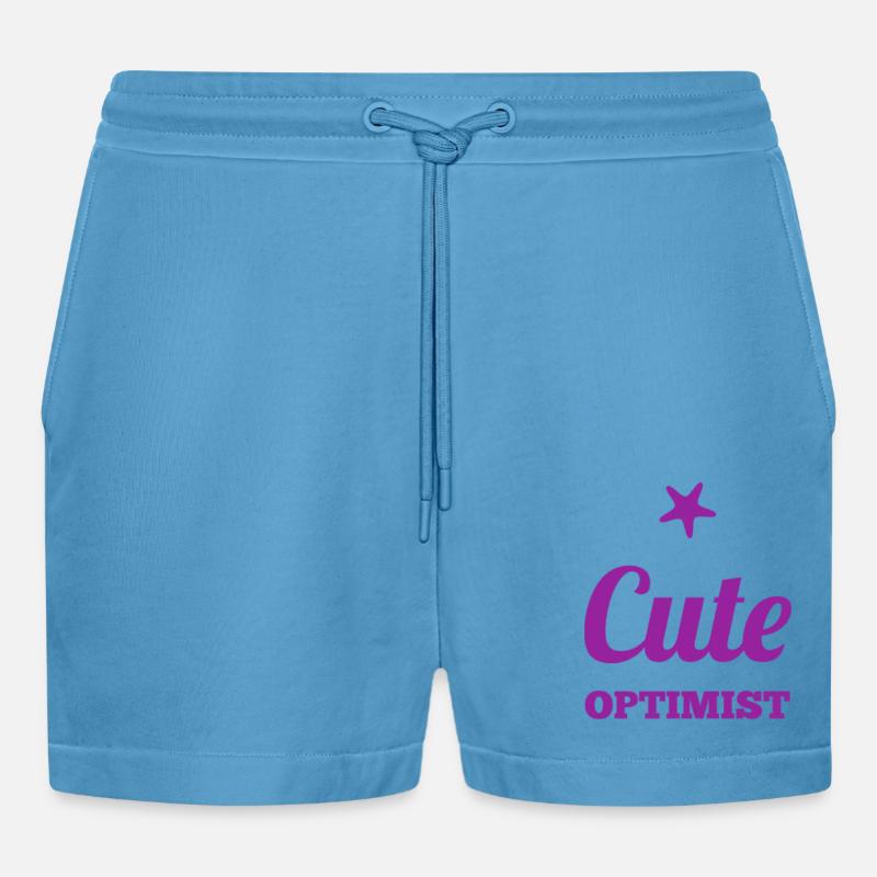 Grandson Gift Idea - Organic Relaxed Cropped Shorts Made in EU -  Sol Blue