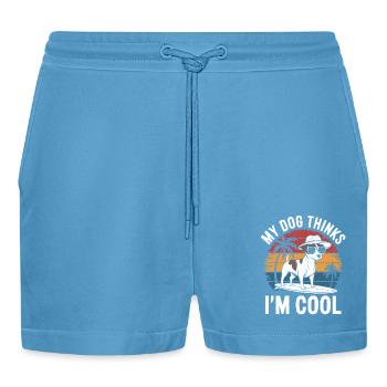 Jack Russell Terrier Besitzer - Organic Relaxed Cropped Shorts Made in EU -  Sol Blue - Vorne