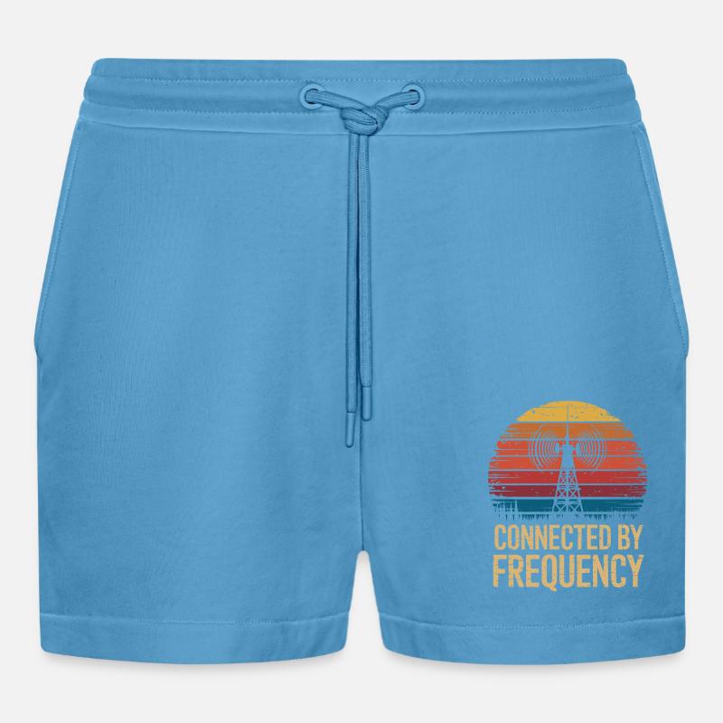 Amateurfunker Verbunden Durch Frequenz - Organic Relaxed Cropped Shorts Made in EU -  Sol Blue
