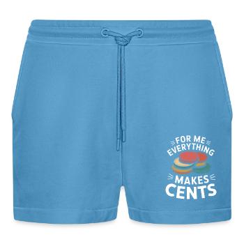 Pour moi, tout a un sens avec les pièces de monnaie - Short bio décontracté court fabriqué en UE -  Sol Blue - Devant