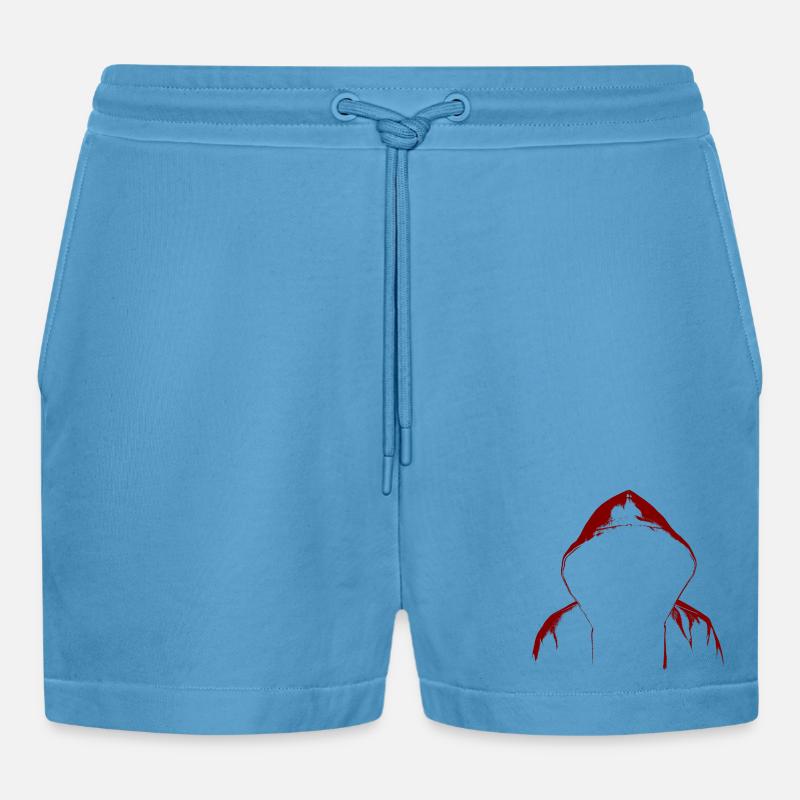 Sweat à capuche Hacker - Short bio décontracté court fabriqué en UE - Sol Blue