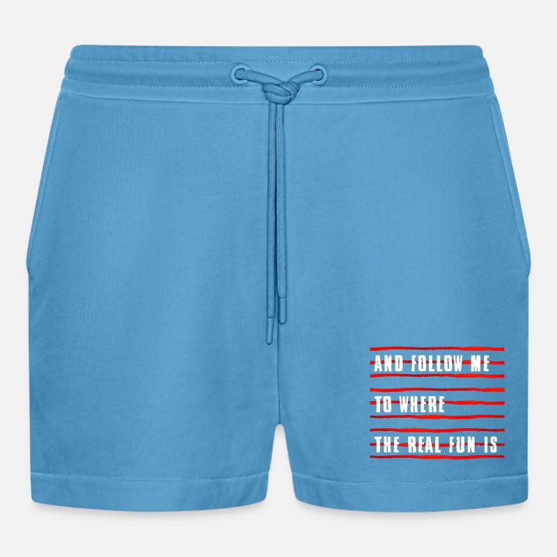 -D- - Organic Relaxed Cropped Shorts Made in EU -  Sol Blue