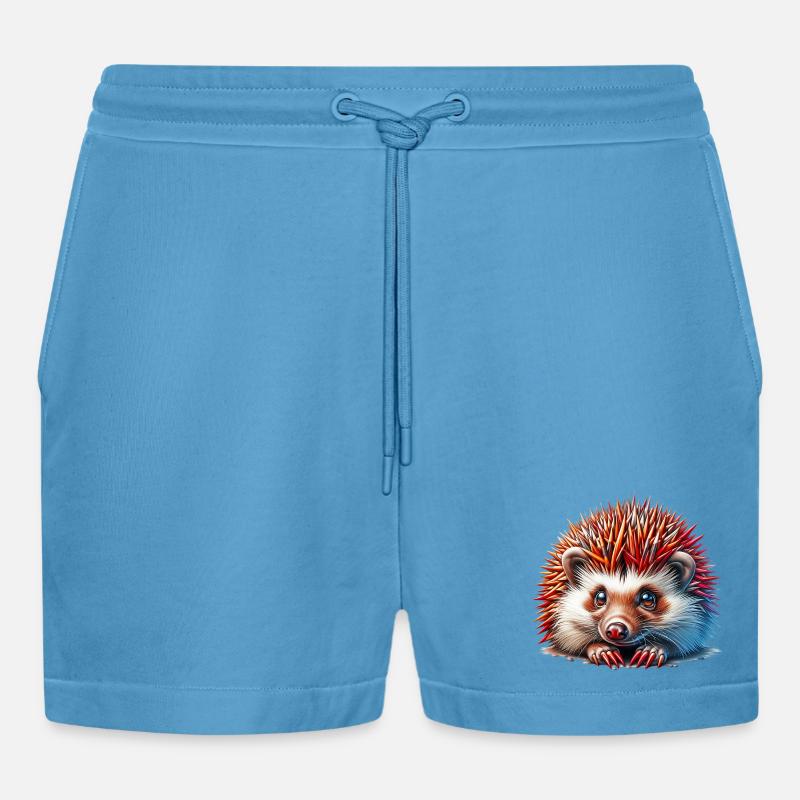 Igel - Organic Relaxed Cropped Shorts Made in EU -  Sol Blue