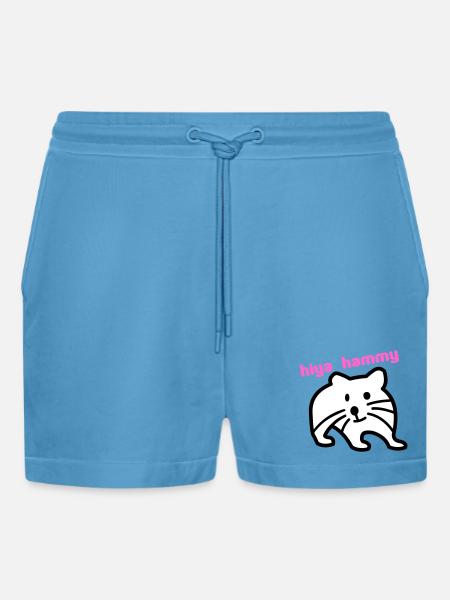 hiya hammy - Organic Relaxed Cropped Shorts Made in EU - Sol Blue