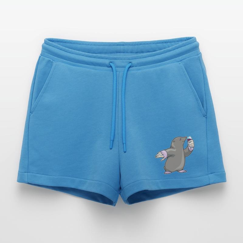 Mole Red Wine Organic Relaxed Cropped Shorts Made in EU