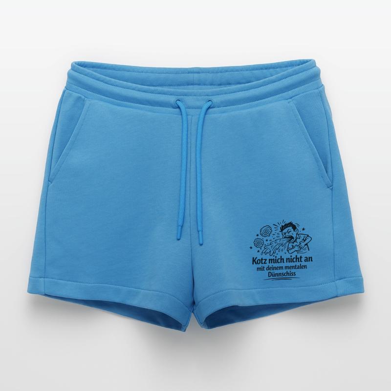Mental thin shit vomiting Organic Relaxed Cropped Shorts Made in EU