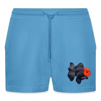 Grade Black Oranda with Red Head HQ Goldfish - Organic Relaxed Cropped Shorts Made in EU -  Sol Blue - Vorne