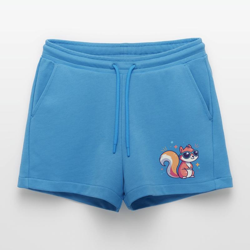 Chic Squirrel Sunglasses Organic Relaxed Cropped Shorts Made in EU