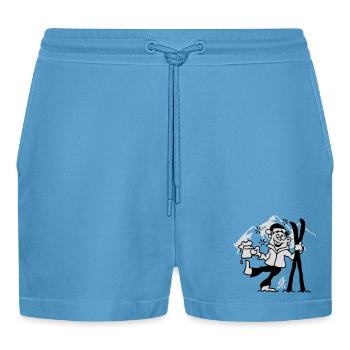 Apres-ski - Organic Relaxed Cropped Shorts Made in EU -  Sol Blue - Front