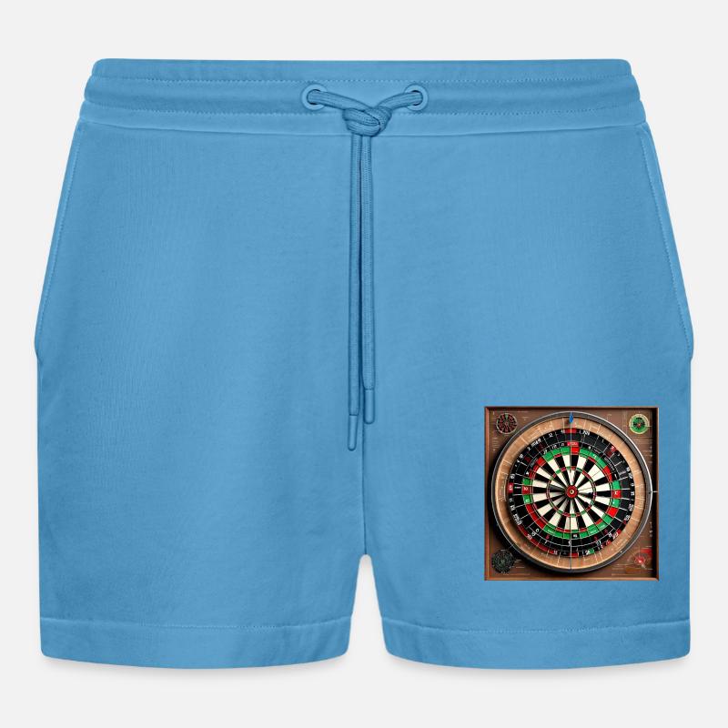 Anatomie einer Dartscheibe - Organic Relaxed Cropped Shorts Made in EU -  Sol Blue