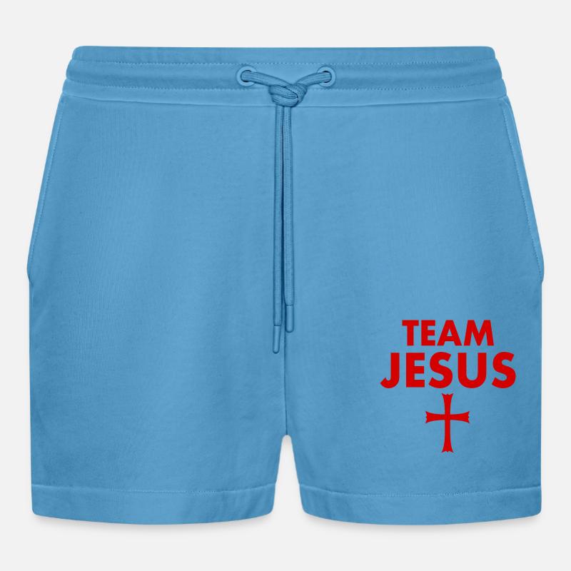 Croix de Jésus de l’équipe - Short bio décontracté court fabriqué en UE -  Sol Blue