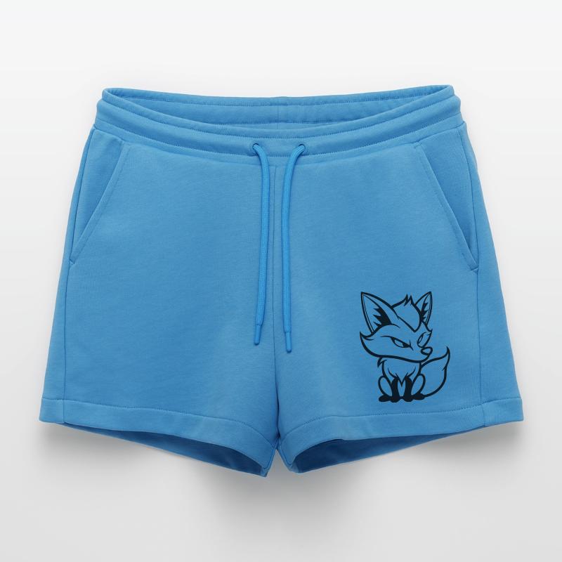 Fox Comic Organic Relaxed Cropped Shorts Made in EU