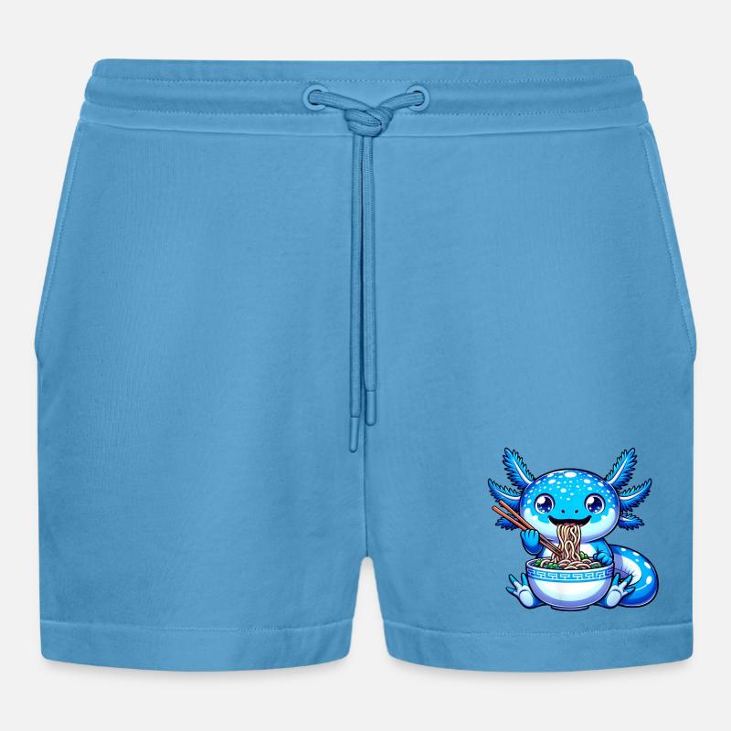 Blaue Nudeln Drachen Essstäbchen - Organic Relaxed Cropped Shorts Made in EU -  Sol Blue