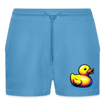 Ente Ente Ente Ente Ente - Organic Relaxed Cropped Shorts Made in EU -  Sol Blue - Vorne