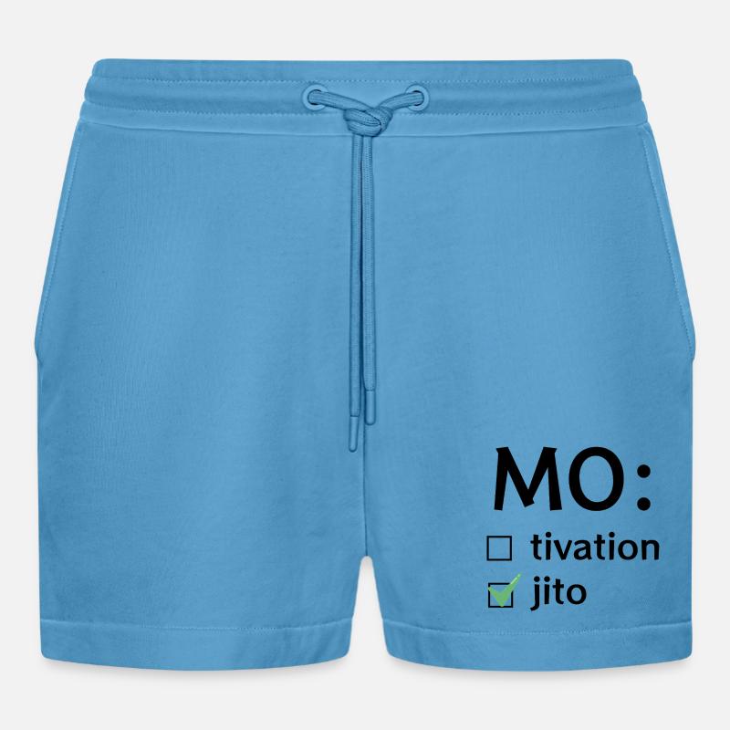Motivation oder Mojito - Organic Relaxed Cropped Shorts Made in EU -  Sol Blue