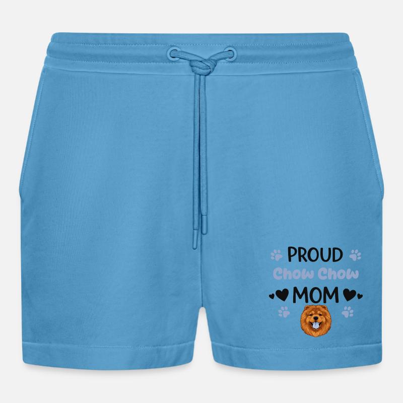 Stolze Chow Mutter, Chow-chow - Organic Relaxed Cropped Shorts Made in EU -  Sol Blue