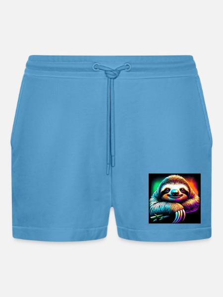 Faultier - Organic Relaxed Cropped Shorts Made in EU -  Sol Blue