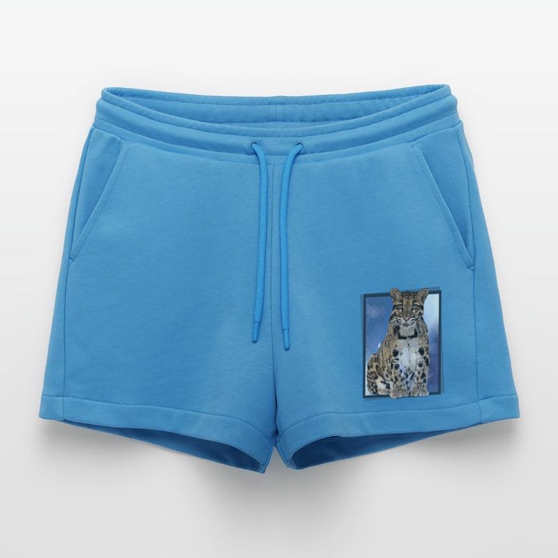 Clouded leopard Organic Relaxed Cropped Shorts Made in EU