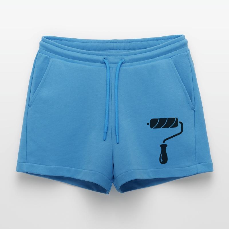 Painter Roll Painter Master Painter Symbol icon Roll Organic Relaxed Cropped Shorts Made in EU