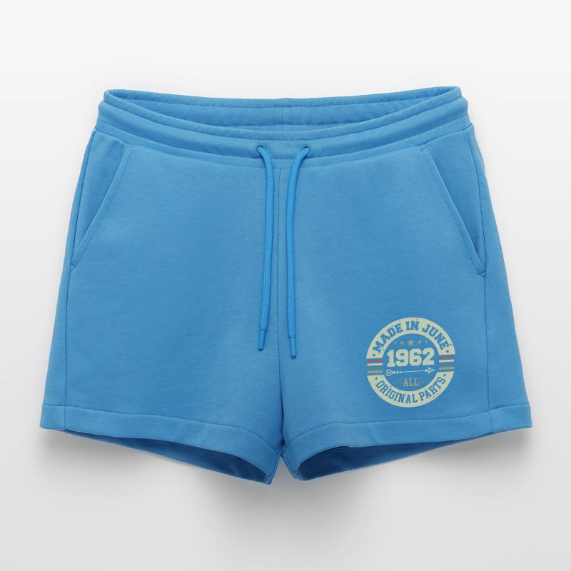 Juni 1962 Geburtstagsgeschenk Juni 1962 Juni 1962 Organic Relaxed Cropped Shorts Made in EU