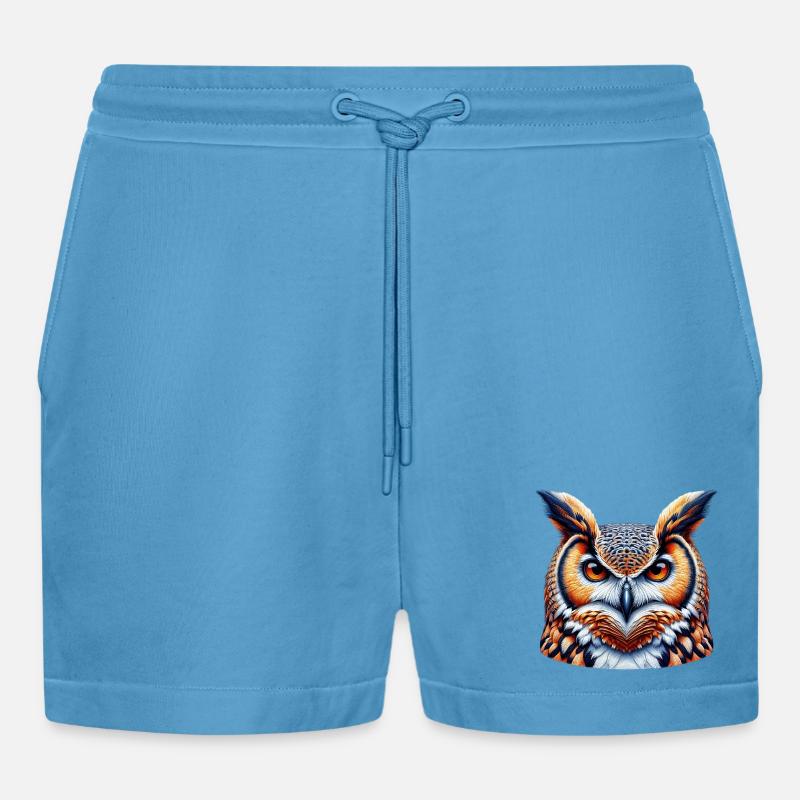 Eule - Organic Relaxed Cropped Shorts Made in EU -  Sol Blue
