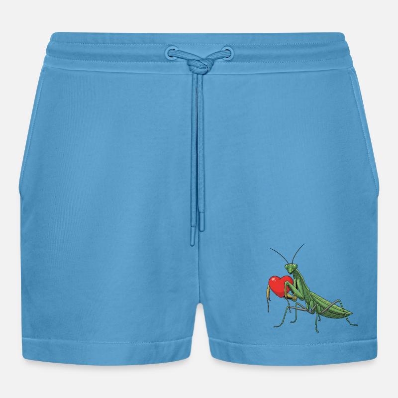 Mantide religiosa - Pantaloncini corti ecologici casual Made in UE - Sol Blue