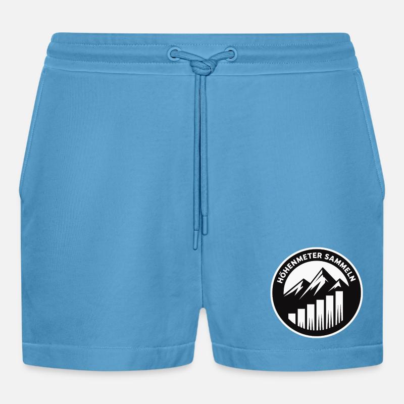 Indsaml højdemeter - Organic relaxed cropped shorts made in EU - Sol Blue