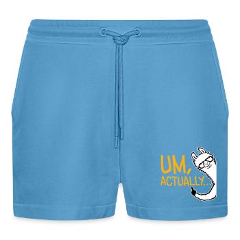 Lama Alpaga à nerd vraiment drôle - Short bio décontracté court fabriqué en UE -  Sol Blue - Devant