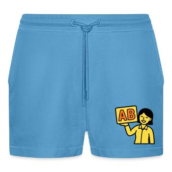 Enseignant à l’école primaire ABC Vector - Short bio décontracté court fabriqué en UE -  Sol Blue - Devant