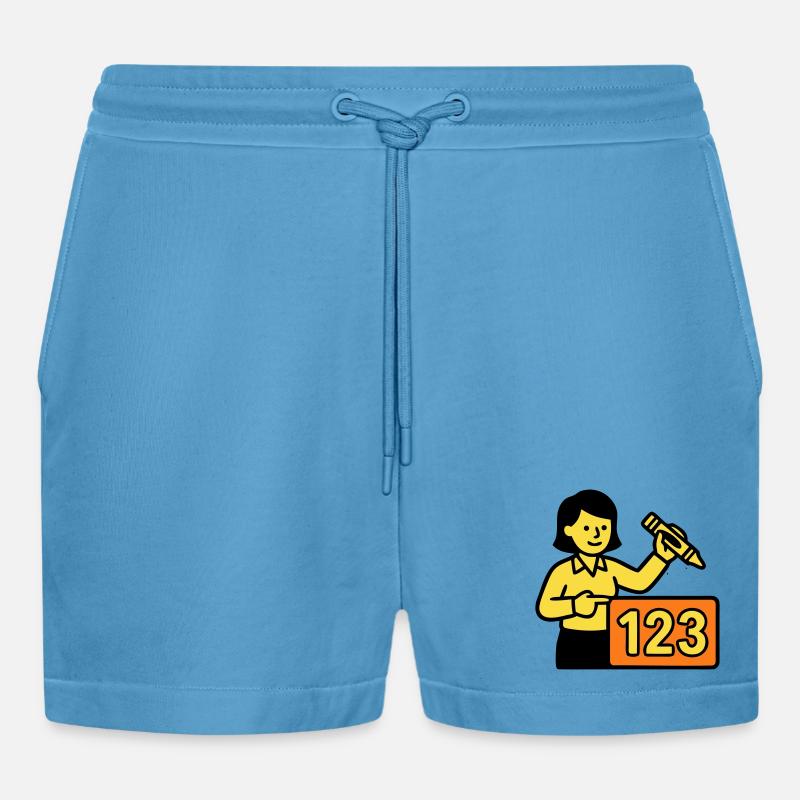 Enseignant Math 123 School - Short bio décontracté court fabriqué en UE -  Sol Blue