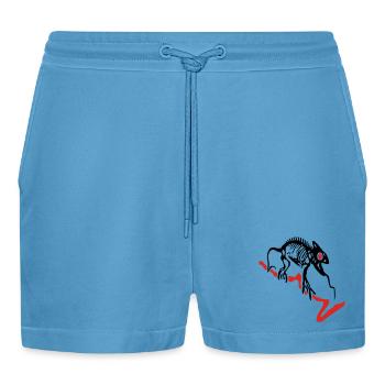 Gecko, Eidechse, Computer - Organic Relaxed Cropped Shorts Made in EU -  Sol Blue - Vorne