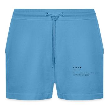 Nourriture – Verbe - L’art nocturne de la jouissance - Short bio décontracté court fabriqué en UE -  Sol Blue - Devant