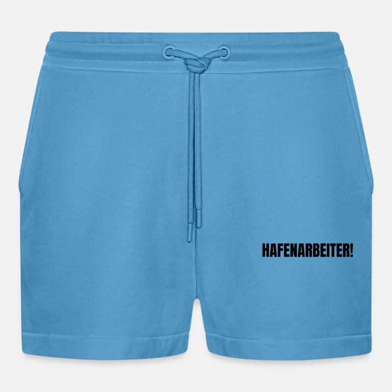 Hafenarbeiter - Organic Relaxed Cropped Shorts Made in EU - Sol Blue