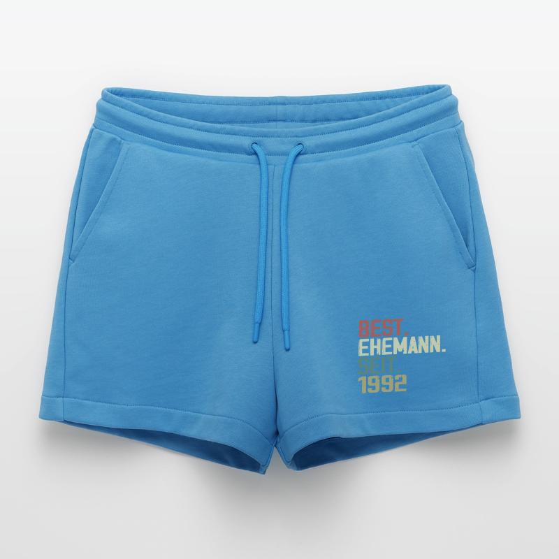 Best Ehemann Seit 1992 Geburtstagsgeschenk 1992 Organic Relaxed Cropped Shorts Made in EU