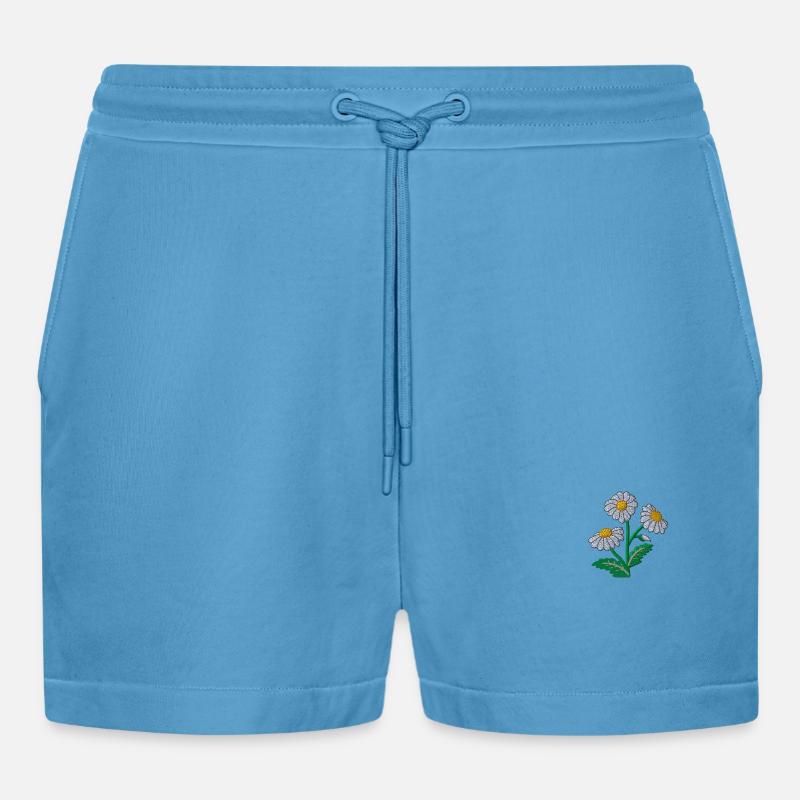Gänseblümchen - Organic Relaxed Cropped Shorts Made in EU -  Sol Blue