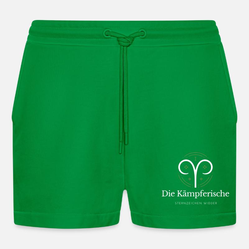 Widder Sternzeichen Logo Widder - Organic Relaxed Cropped Shorts Made in EU - City Green