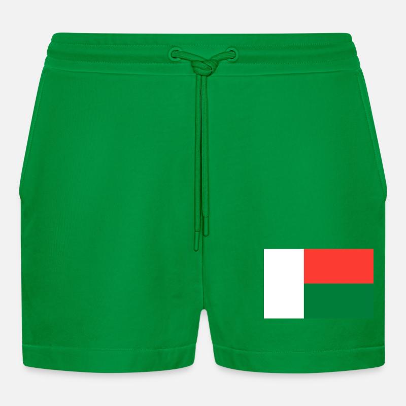 Drapeau de Madagascar - Short bio décontracté court fabriqué en UE - City Green