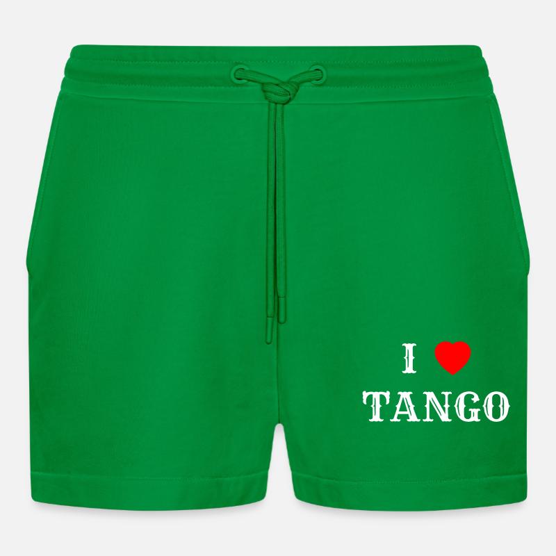 Ich liebe Tango - Organic Relaxed Cropped Shorts Made in EU - City Green