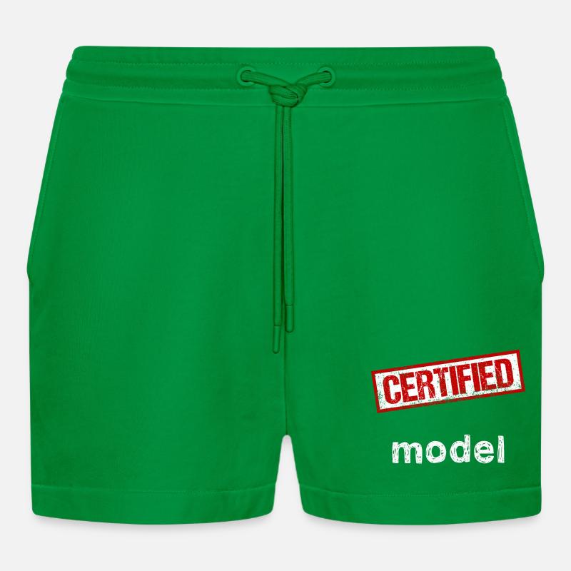 Modell - Organic Relaxed Cropped Shorts Made in EU - City Green