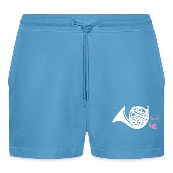 Waldhorn Hornist - Organic Relaxed Cropped Shorts Made in EU -  Sol Blue - Vorne