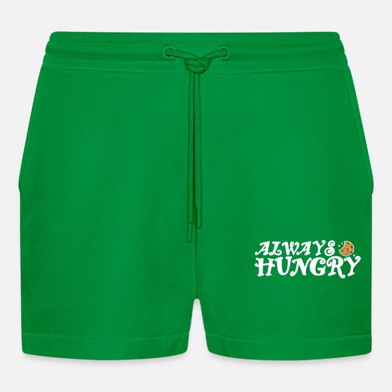 Always hungry helles Design - Organic Relaxed Cropped Shorts Made in EU - City Green
