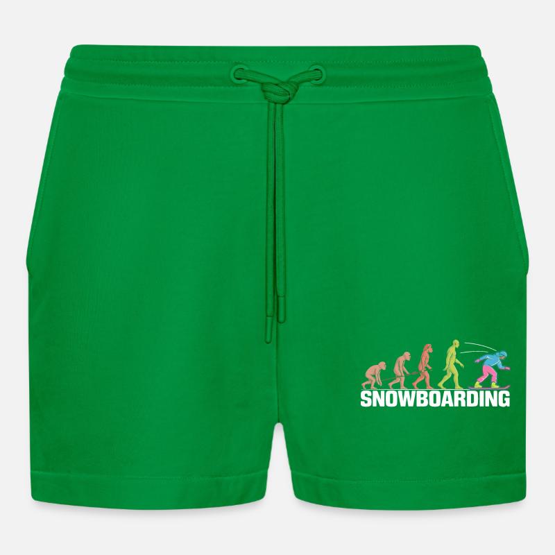 Die Evolution des Snowboard-Designs - Organic Relaxed Cropped Shorts Made in EU - City Green