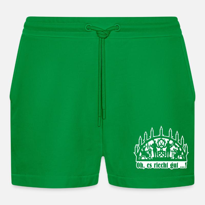 Schwibbogen - Oh es riecht gut (Differenzbild) - Organic Relaxed Cropped Shorts Made in EU - City Green