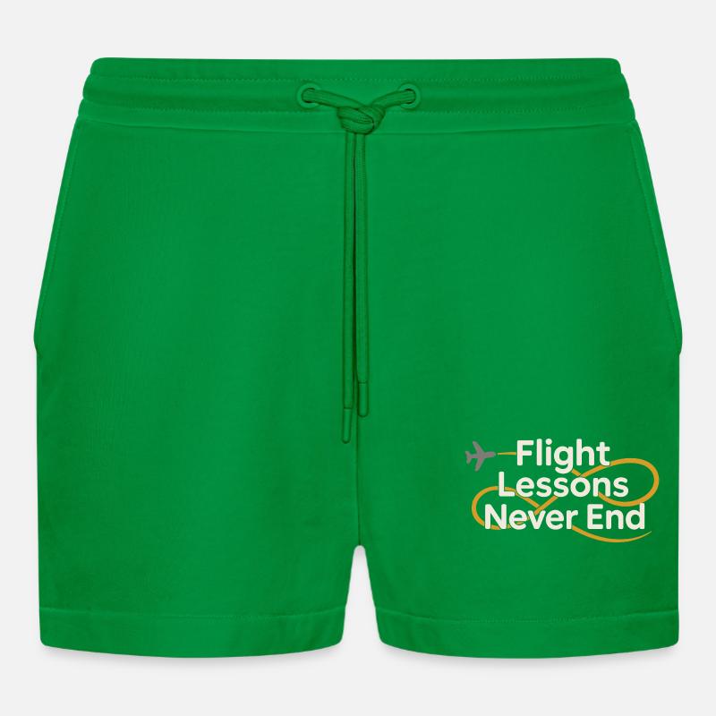 Fluglehrer Cfi Pilot Luftfahrtlehrer - Organic Relaxed Cropped Shorts Made in EU - City Green