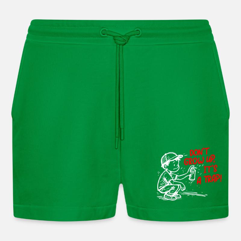 Es ist ein Trick - Organic Relaxed Cropped Shorts Made in EU - City Green