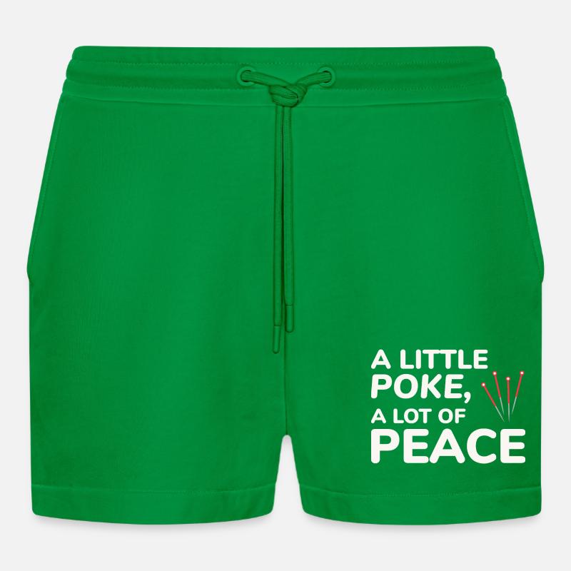 Licensed TCM Practitioner Expert Calming - Organic Relaxed Cropped Shorts Made in EU - City Green