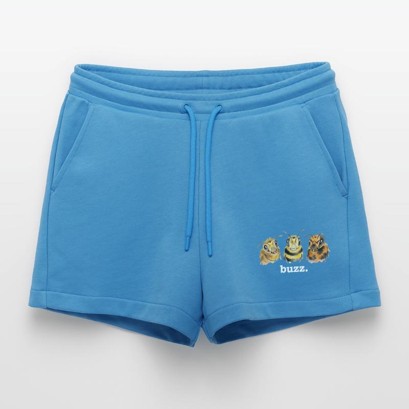 Bees buzz – Funny buzzing for bee lovers Organic Relaxed Cropped Shorts Made in EU