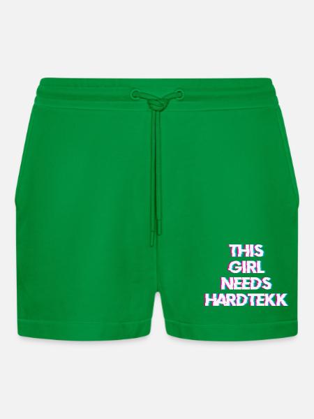 Hardtekk Tekk - Organic Relaxed Cropped Shorts Made in EU - City Green