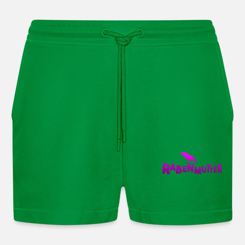 Rabenmutter - Mutter - Mama - Mami - Rabe - Organic Relaxed Cropped Shorts Made in EU - City Green