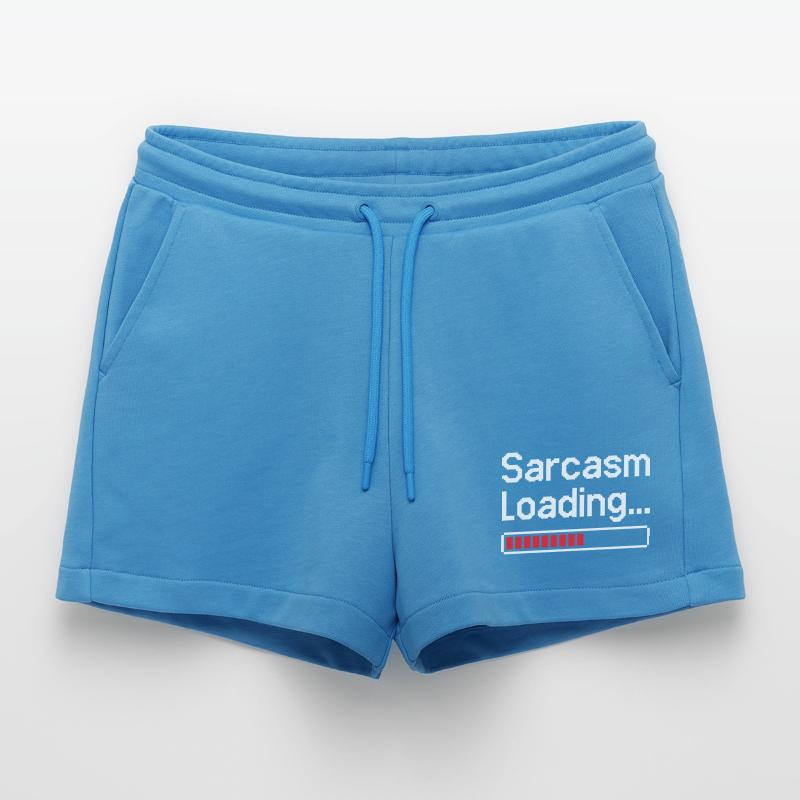 Sarcasm Loading Status Organic Relaxed Cropped Shorts Made in EU